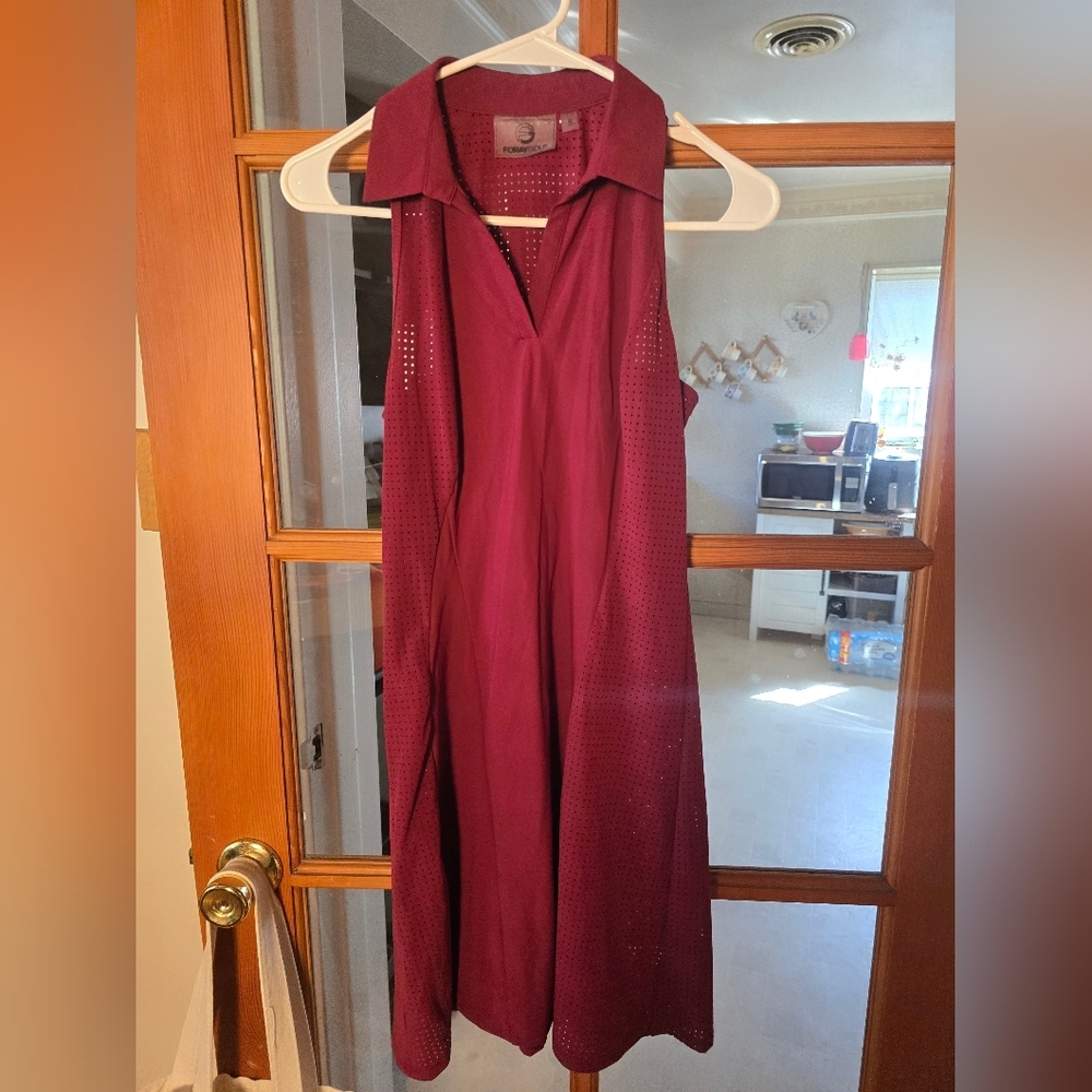 Foray Golf Burgundy Sleeveless Dress Small